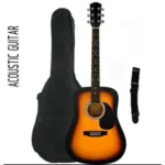 Acoustic Box Guitar With Bag And Strap - Sunburst-38"