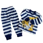 Love MISOU Baby Toddler Long Sleeve Pajamas Set Dark Blue