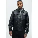 Jaop A Bond Cargo Versity Leather Jacket