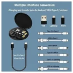 Multiple Interface Data Cable Android/iOS/Type C - Black - Image 2