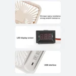 Q3 Desk Fan Portable Personal Fan Digital DIsplay - Image 3
