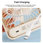 Q3 Desk Fan Portable Personal Fan Digital DIsplay - Image 2