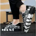 GALUIN Men's Casual Shoes Board Sneakers- Black - Image 2