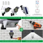 Mythco 77 LED Camera Solar Light Motion Sensor Wall Lamp IP65 - Image 4