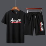 2-in-1 Men's T-Shirts/Shorts Set -Black