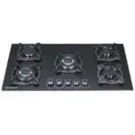 Polystar 5 Burners In-Built Gas Hob With Tempered Glass.