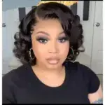 Bouncy Curl Glueless C Frontal Wig.