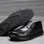 Molianseng Tobey HandMade Brogue Hybrid Shoes - Black
