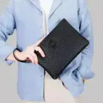 Exquisite Basket Leather Design Men's Clutch Purse Souvenir Gift Item - Image 2