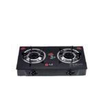 LG Glass Thick Table Top Double Burner WITH Auto Ignition