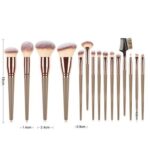15 Pcs Naked Professional Makeup Brush Set - Image 3