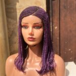 purple braided wig