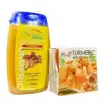 Kuu Spa Tumeric Salt Scrub Bath 450ml And Soft7 Turmeric & Honey Soap 100g