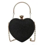 Heart Shaped Shiny Ladies Clutch Handbag For Women-50g