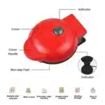 Mini Grill Machine Waffle Maker Electirc Round Griddle - Image 2