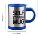 Self-stirring Mug – Automatic Mixing Coffee Cup With Stainless Steel Interior - 400 Ml