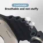 Apple Watch Ultra Ocean Loop Wrist Band Strap -Black -49mm - Image 4