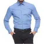 Pierre Cardin Men Regular Fit Bright Blue Shirt
