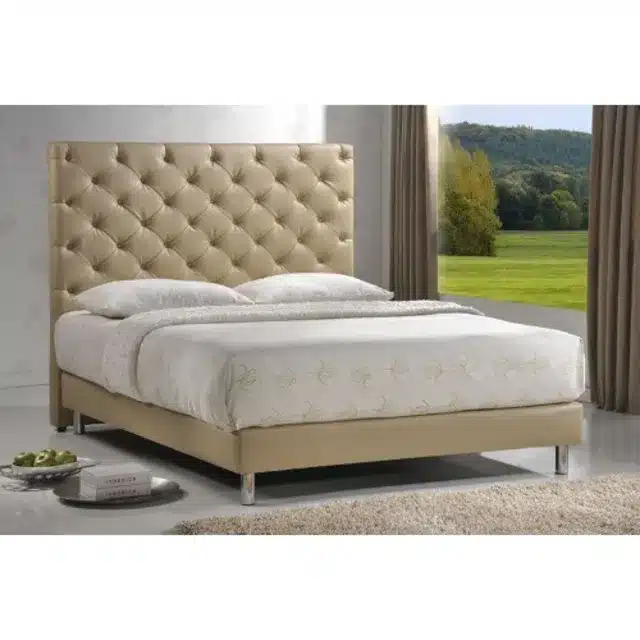 76070_1550472819 Exclusive 6ft By 6ft Bed Frame - Champagne - Image 1