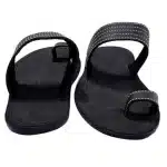 Open Toe Slippers - Black - Image 4