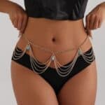 Women Waist Chain Beach Bikini Pearl Body Chain Pendant Gold