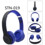 Foldable Bluetooth Wireless Earphones -Stn-019 -Blue