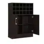Damiland Wine Rack And Bar Cabinet With Cupboard