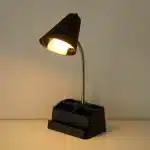 Mainstays 15" Organizer Desk Lamp, Black, with USB Port and AC Outlet