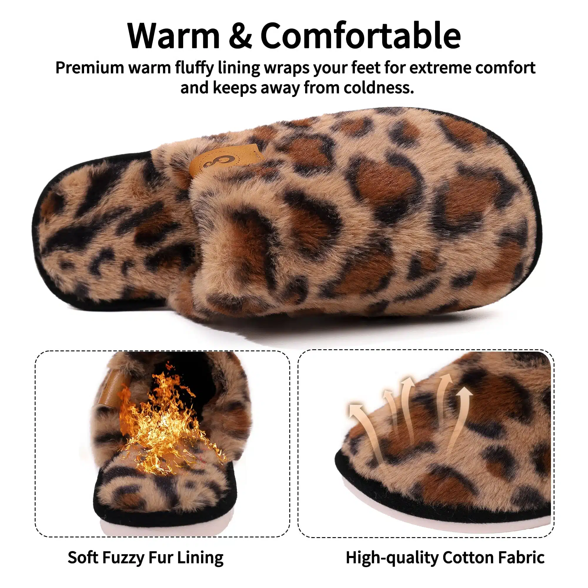 276dd835-4a86-4f09-8392-2084dfd179b0.2691bc023cdf87b0a44c139c8cd5960e Ecetana Women's Fuzzy Slippers Indoor Cozy Soft Memory Foam Slip On House Shoes for Women - Image 1