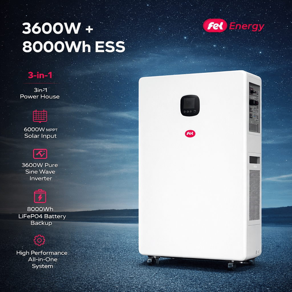 SOLAR MAIN IMAGE itel 3.6kW Inverter, 8kWh Battery & 5kw MPPT All-in-One Solar Power System - Complete Energy Storage Solution - Image 1