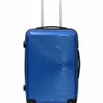 Hard Shell Suitcase - Medium - Concentric Circle Design - Blue